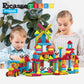Picassotiles 240Pcs Hedgehog Interlocking Building Shape 3D Blocks, Steam Educational, Creative, Fun Construction Playset, Senso