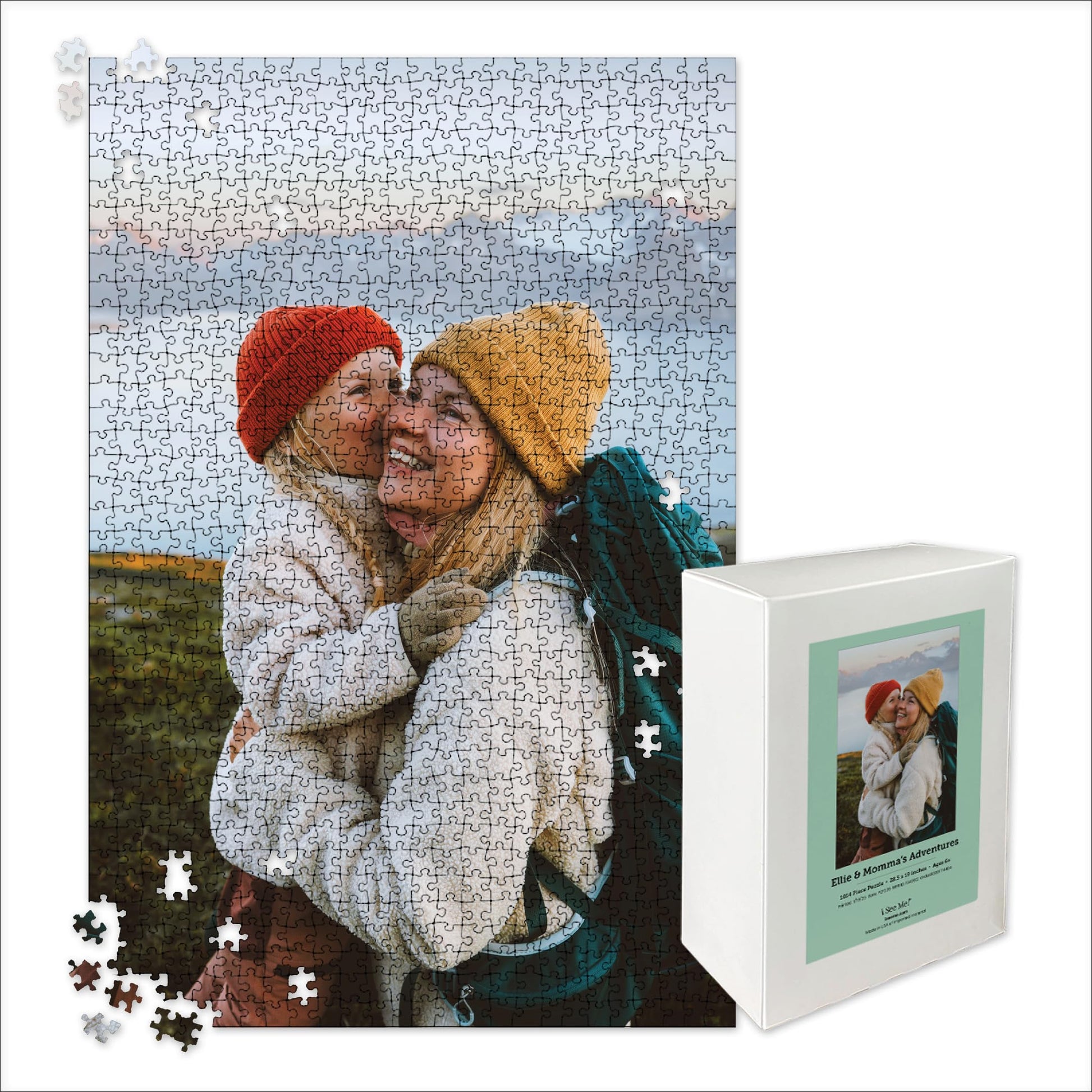 Photo Personalized Puzzle for Mothers Day | 1000 Piece, Custom Jigsaw Puzzle (Vertical/Portrait) | 20 x 30 | I See Me!