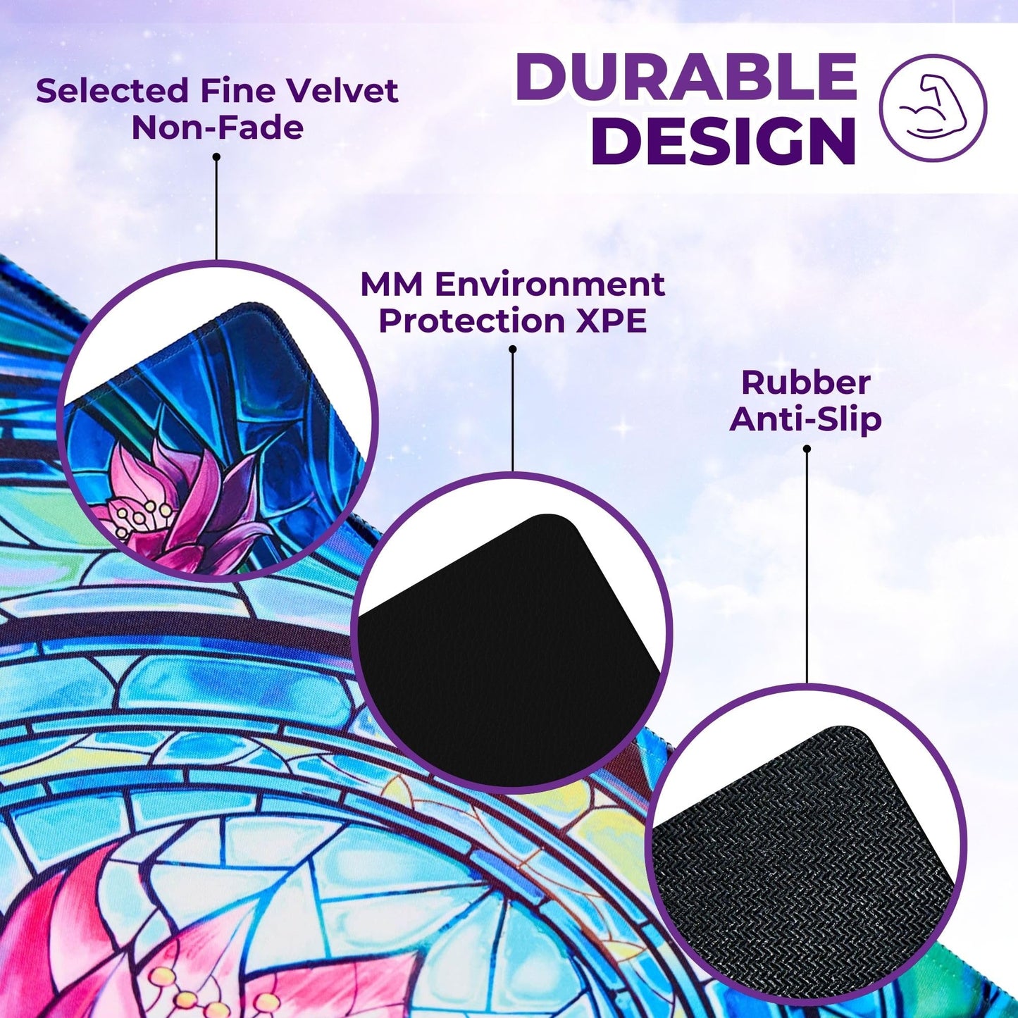 Mtg Playmat 24X14 Inches - Magic The Gathering Playmat With Original Handcrafted Art, Non-Slip Tcg Playmat With Rubber Bottom An