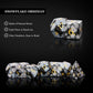 UDIXI Gemstone Dice Set DND, 7PCS Natural Snowflake Stone D&D Dice Set with Leather Gift Case for Dungeons and Dragons Table Gam