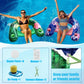 Inflatable Pool Float Chair - 2 Pack Pool Floating Chair mature-themed Pool Float Seat with Cup Holder and Headrest  Portable Lounge Floats for Swimming Pool Party Toy Floaties Beach Floaty(XL)