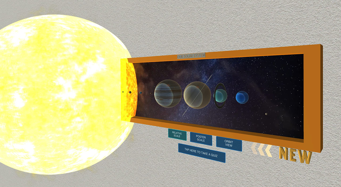 FarSight XR | Our Solar System: an Augmented Reality Poster (39 x 13) | Interactive STEM Education | Science Learning Resource |