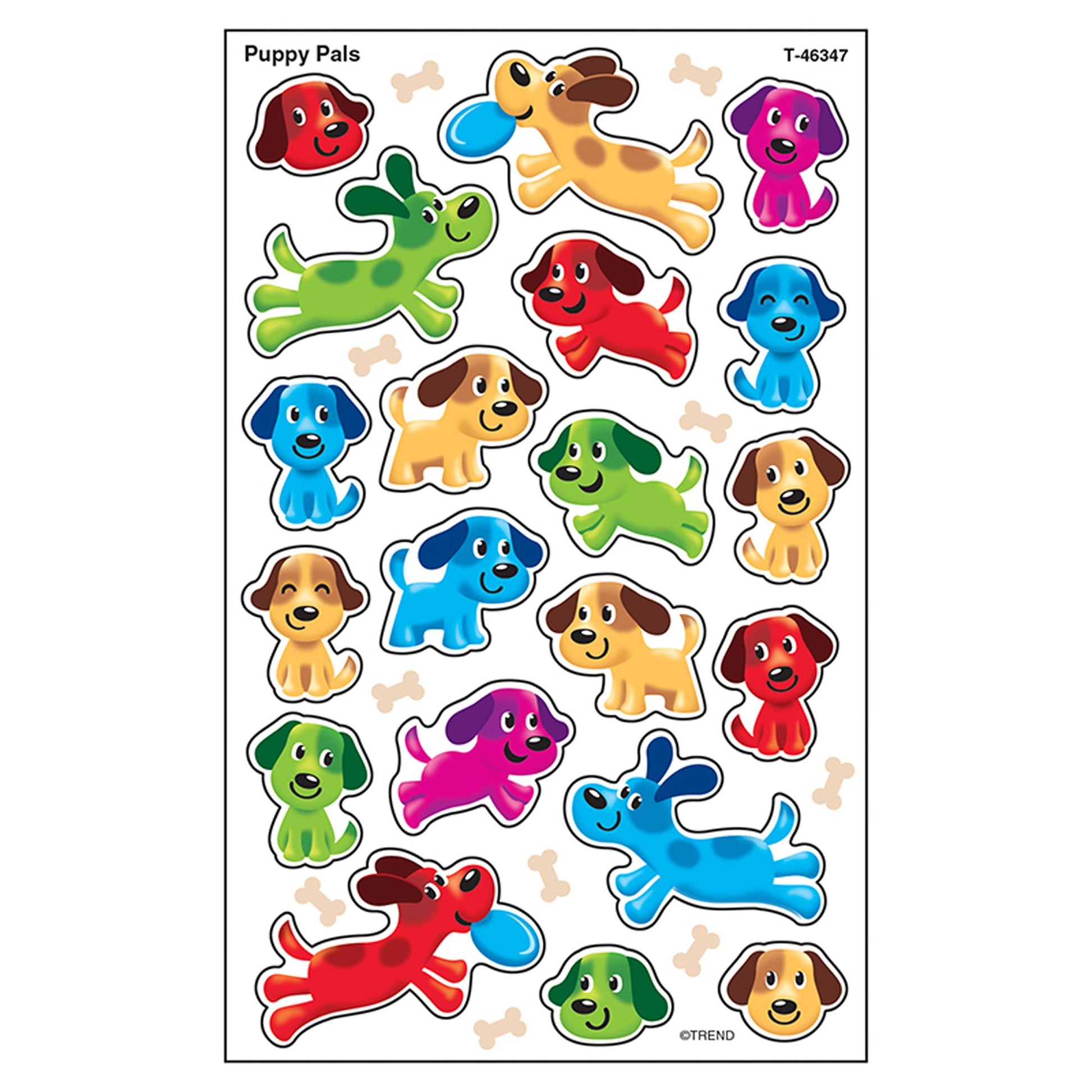Trend Puppy Pals Large superShapes Stickers, Classroom Incentives, 160 Count