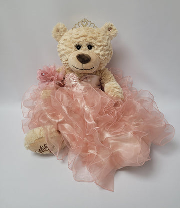 KINNEX COLLECTIONS SINCE 1997 20 Quince Anos Quinceanera Last Doll Teddy Bear with Dress (Centerpiece) ~ ARC16832-30R (Rose Gold