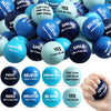 Liliful 48 Pieces Motivational Stress Balls Bulk for mature-themeds Fidget Toys Inspirational Squeeze Balls Valentine's Day Employee Appreciation Gift mature-themed Goodie Bag Stuffer 2.2 Inch(Blue)