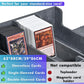 Uaono Card Storage Box For Trading Cards, 1800+ Pu Leather Commander Card Deck Case, Magnetic Closure Card Holder Fits For Magic Game Cards (Black)