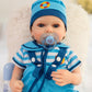 Fancci Realistic Reborn Baby Dolls Boy,18 Inch Lifelike Newborn Baby Doll Real Life Baby Dolls Soft Weighted Reborn Doll Christm