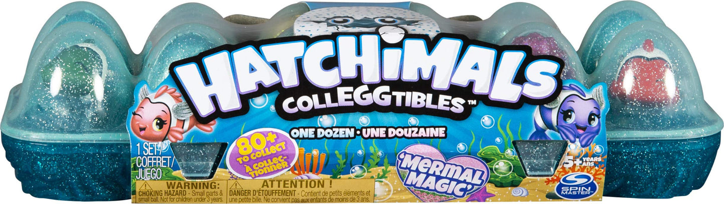 Hatchimals CollEGGtibles Mermal Magic 12-Pack Egg Carton, Season 5, Plastic Toys for Kids Aged 5+