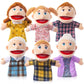 6 Pcs Family Hand Puppets 12 Inch Grandparents, Mom & Dad, Brother & Sister Plush Hand Puppet Toys Role-Play Toy Puppets For Kid