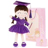 Gloveleya Baby Girl Gifts Graduation Plush Girls Dolls Congratulation Gift For Kindergarten Dark Purple 16 Inch