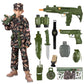 Kukufun Army Costume For Boys, Halloween Boys Costume Military Soldier Pretend Set With Toy Accessories, Halloween Party Costume