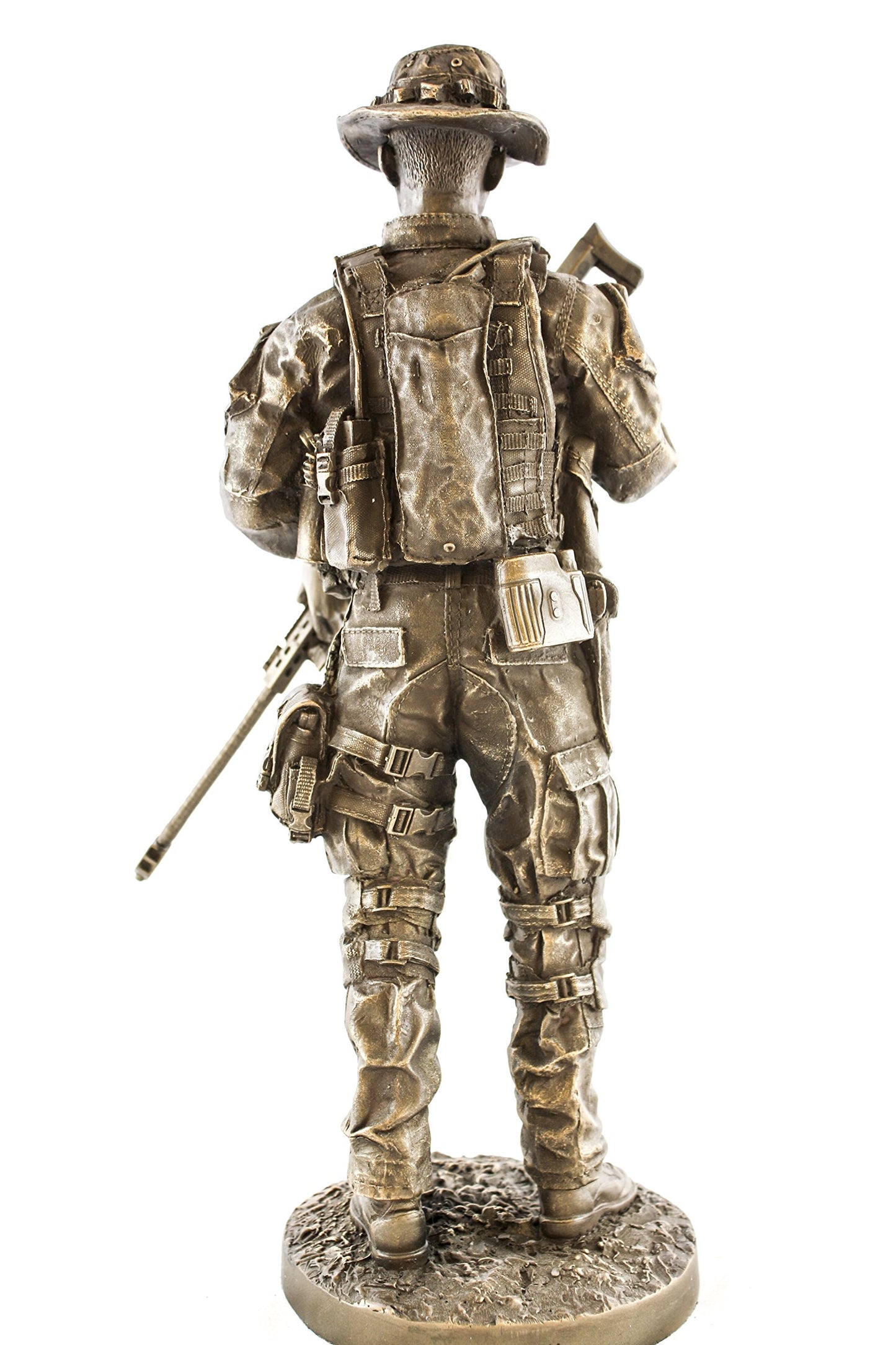 Ytc Sniper 13' Bronzed Resin Military Statue #8088 Modern Era Sniper .50 Cal Barrett M82