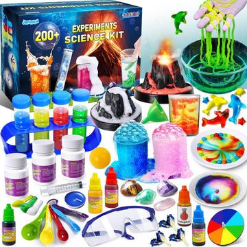 JOPSHEEN 200+ Science Experiments Kit for Kids, Science Project Lab Volcano Toys Birthday Gifts for Boys & Girls, Chemistry Set,