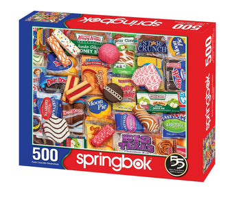 Springbok - Snack Treats - 500 Piece Jigsaw Puzzle- Nostalgic Photo Of Our Favorite Snacks From Past