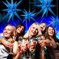 Toniful 8 Pcs Blue Star Foil Balloons Large Star Balloons Blue Explosion Star Mylar Balloons For Party Backdrop Christmas New Ye
