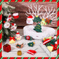 Libima 60 Pcs Christmas Mini Stuffed Animals Christmas Plush Keychain Santa Claus Tree Santa Hat Elk Bells Snowmen Hanging Plush