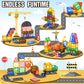 Igivi Magnetic Tiles Road Set With Magnet Crane Car Toys, Construction Toys For Kids Ages 3-5 4-8 5-7, Creative Magnetic Building Blocks Toddler Toys, Gifts For 3+ Year Old Boys & Girls