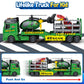 Toddler Boy Toys for 3 4 5 6 7 Years Kids, 23'' Semi Flatbed Truck Toy with a Dinosaure Truck, Friction Powered Vehicles Toys wi