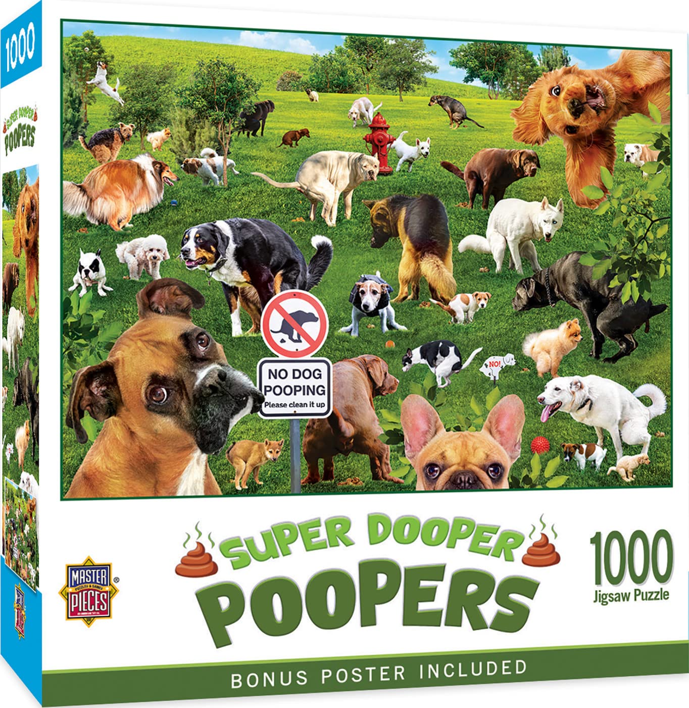 MasterPieces 1000 Piece Jigsaw Puzzle - Super Dooper Poopers, Cardboard, 19.25"x26.75", Model 72365 for Adults and Family