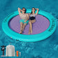 Calobana 10Ft Round Floating Ring, Heavy Duty Inflatable Water Hammock Pool Floats River Floats Tanning Pool Lounger For Lake Pa