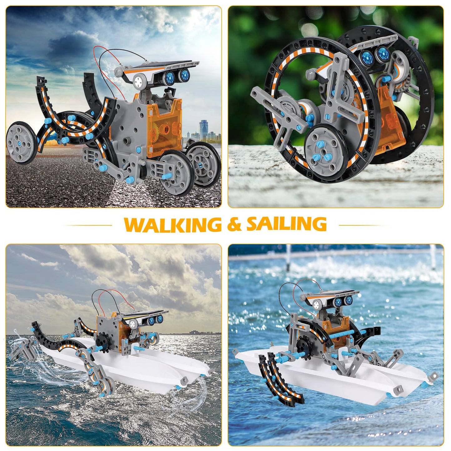 COBFDHA STEM Toys for Boys 8-13, Solar Robot Science Kits, Educational Building Projects, Christmas Birthday Gifts for Kids