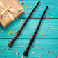 Light Up Magic Wand For Kids Sound Wizard Witch Illuminating Toy Brown Black