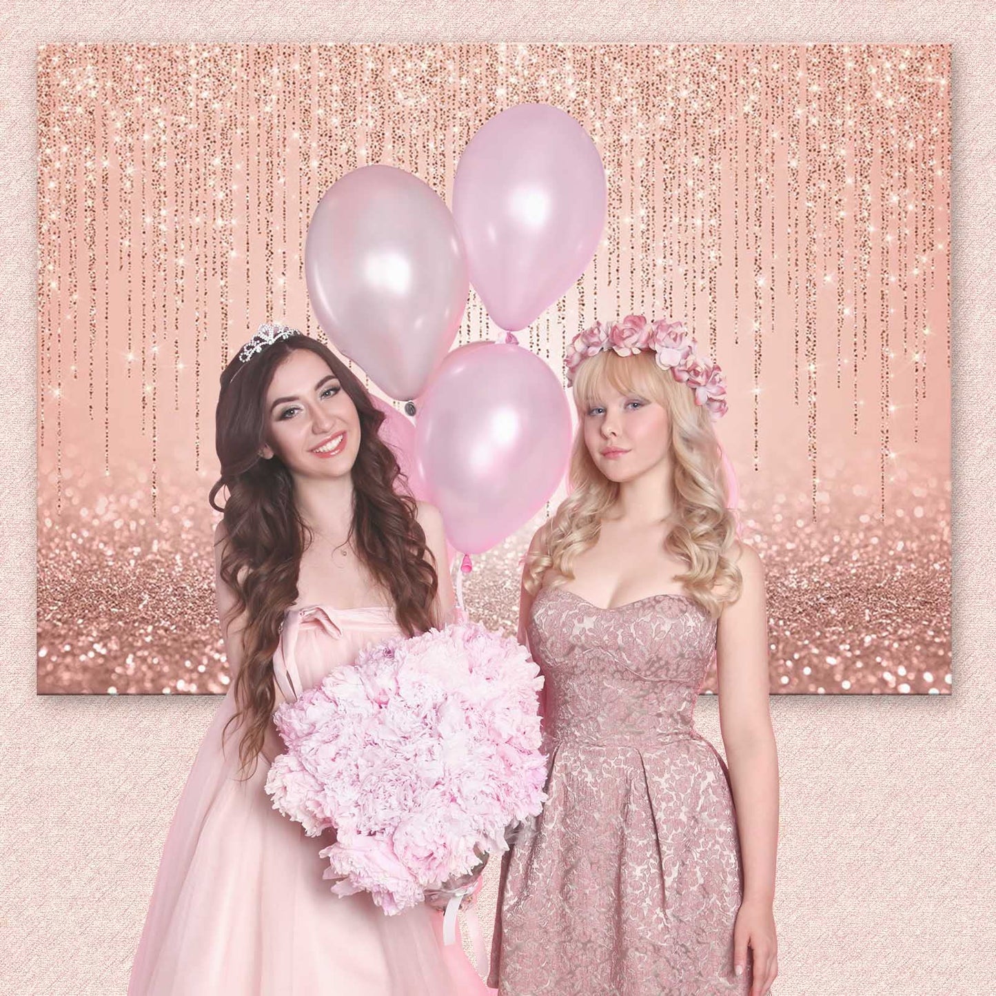 Avezano 8x6ft Rose Gold Bokeh Backdrop Glitter Rose Gold Sweet Sixteen Birthday Party Background Rose Gold Birthday Baby Shower
