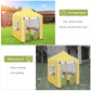 Outdoor Kids Playhouse Cover,Waterproof Cover Suitable For Step2 Playhouse.Yellow And White Striped Full Coverage Cover(56'' W X