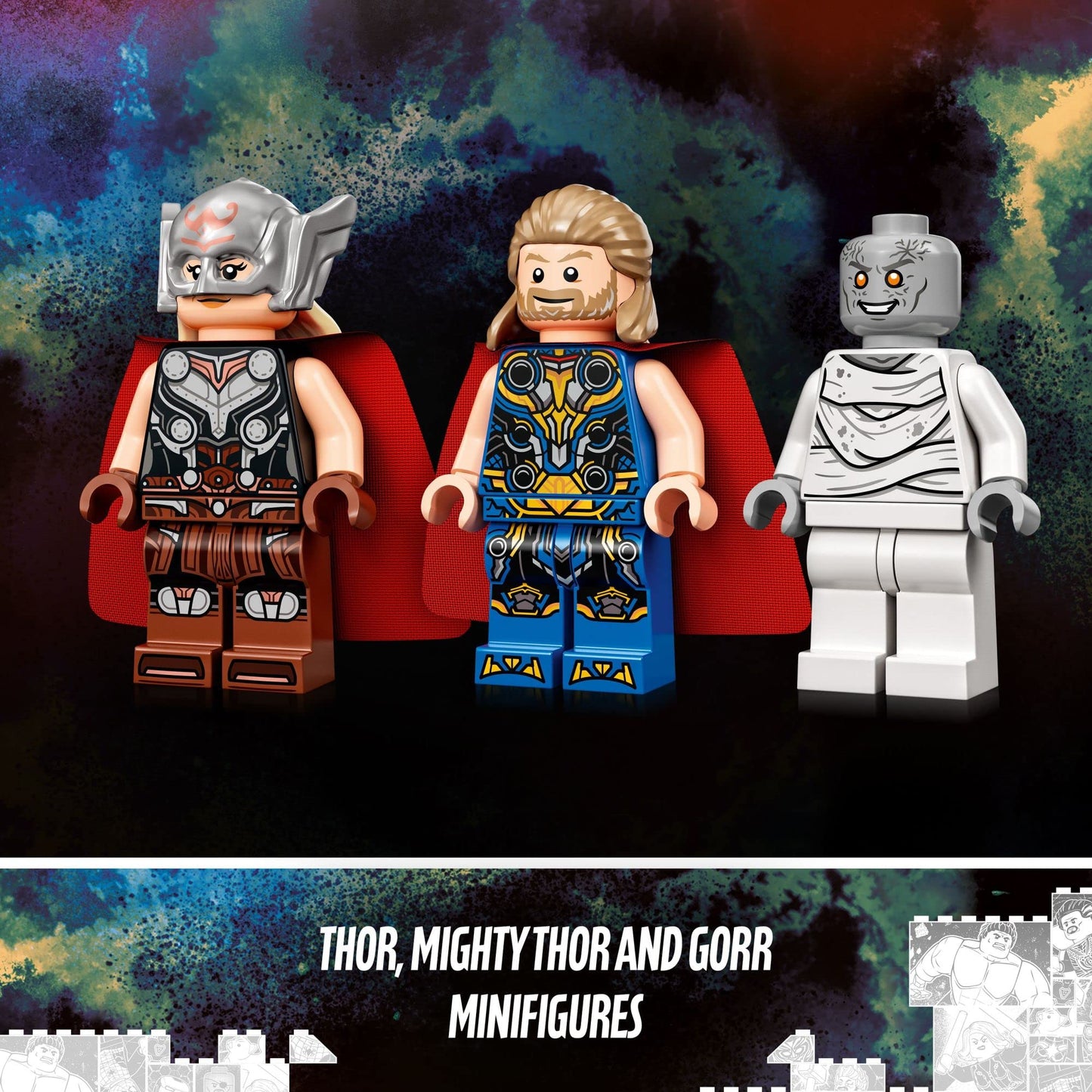 Lego Marvel Attack On New Asgard, Thor Buildable Toy 76207 With Hammer, Stormbreaker And Monster Figure, Love And Thunder Movie