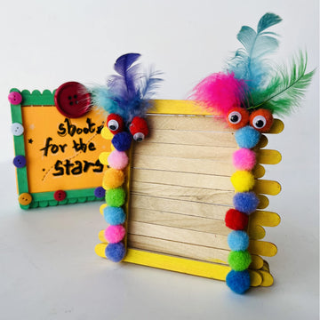 Webby DIY Art and Craft Wooden Photo Frame Build and Paint Activity Kit, Birthday Return Gift for Kids, Boys & Girls Toy