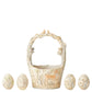 Enesco Jim Shore Heartwood Creek, 8.5-Inch Height, Woodland Basket With 4 Eggs, White