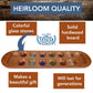 WE Games Coffee Table - African Stone Game, Solid Wood, Walnut Stain, Brown, Model 492022