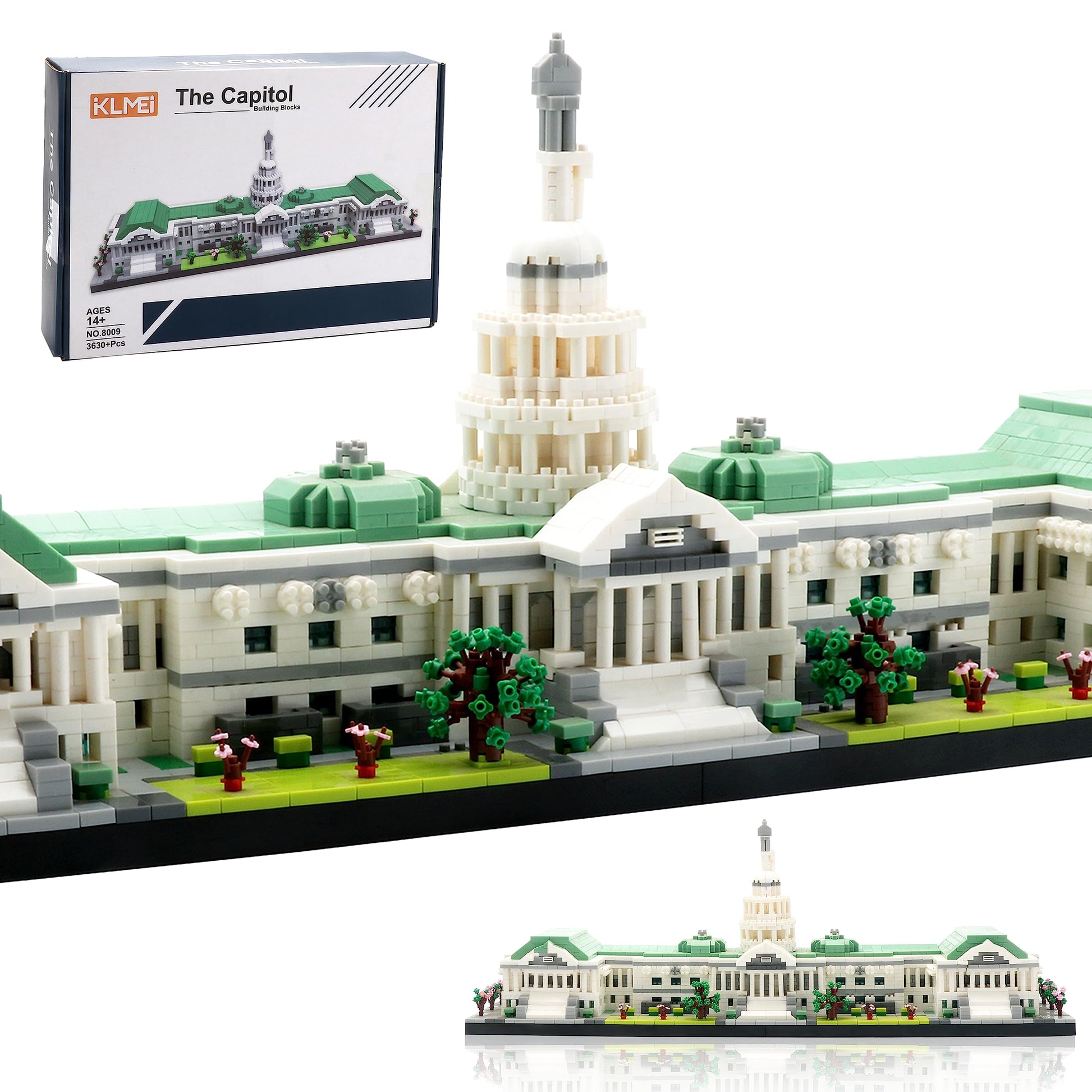 KLMEi Micro Mini Blocks United States Capitol Building Architecture Model Famous Landmark Collection Set  Toys Presents for mature-themed and Kid Age of 14+ 3630 PCS