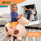 WALIKI Huge Bouncy Horse Hopper - X-Large Beige PVC Toy for Kids & Adults - Model BBB-COW-BEI
