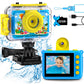 Gktz Kids Waterproof Camera - Underwater Camera Birthday Gifts For Girls Boys Children Digital Action Camera With 32Gb Sd Card, 