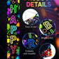 FuWeave Glow in the Dark Door Banner Rave Party Decorations Porch Sign Door Hanger Black light Photography Backdrop Decor for Ne