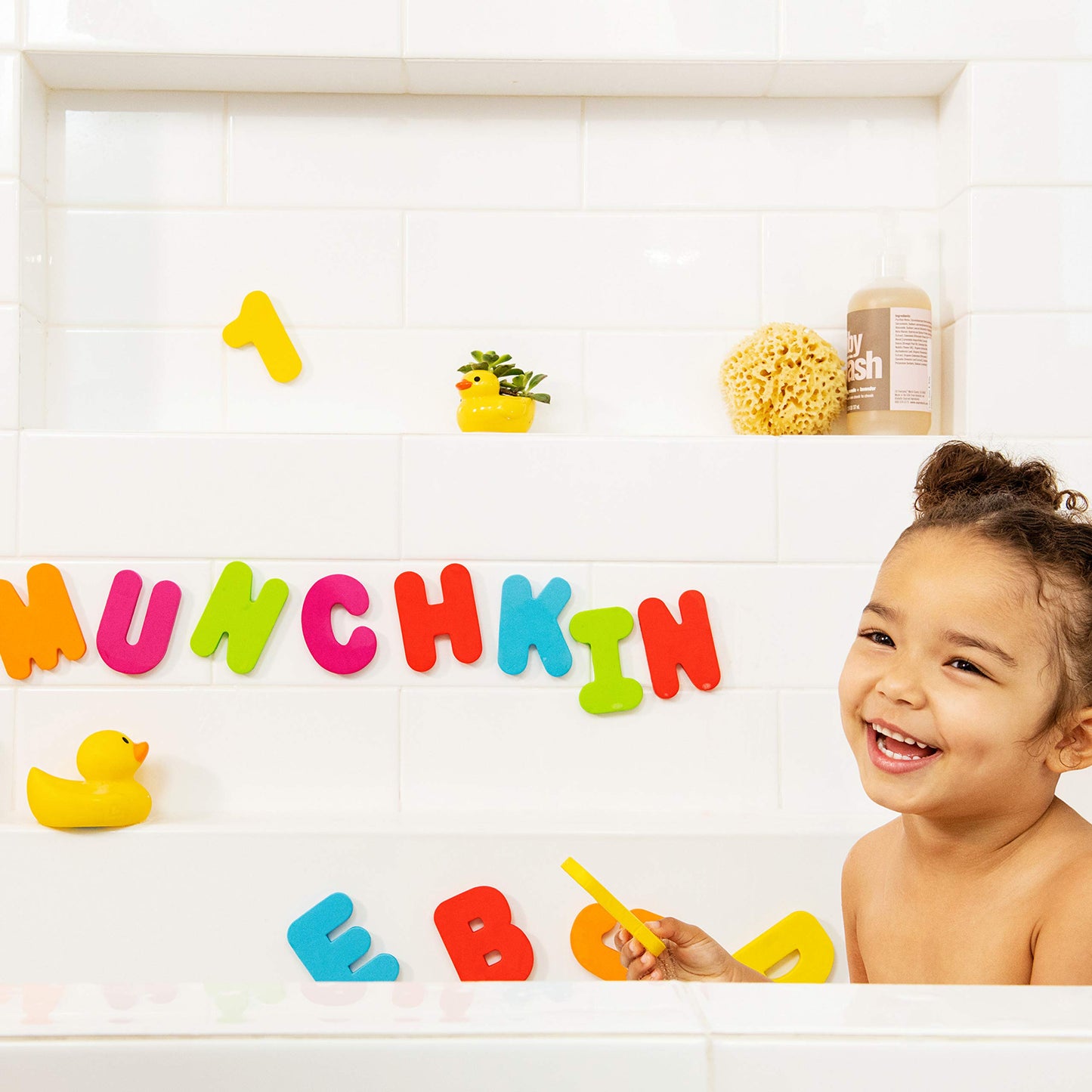 Munchkin Learn Bath Letters And Numbers 36Pc Toddler Bath Toy