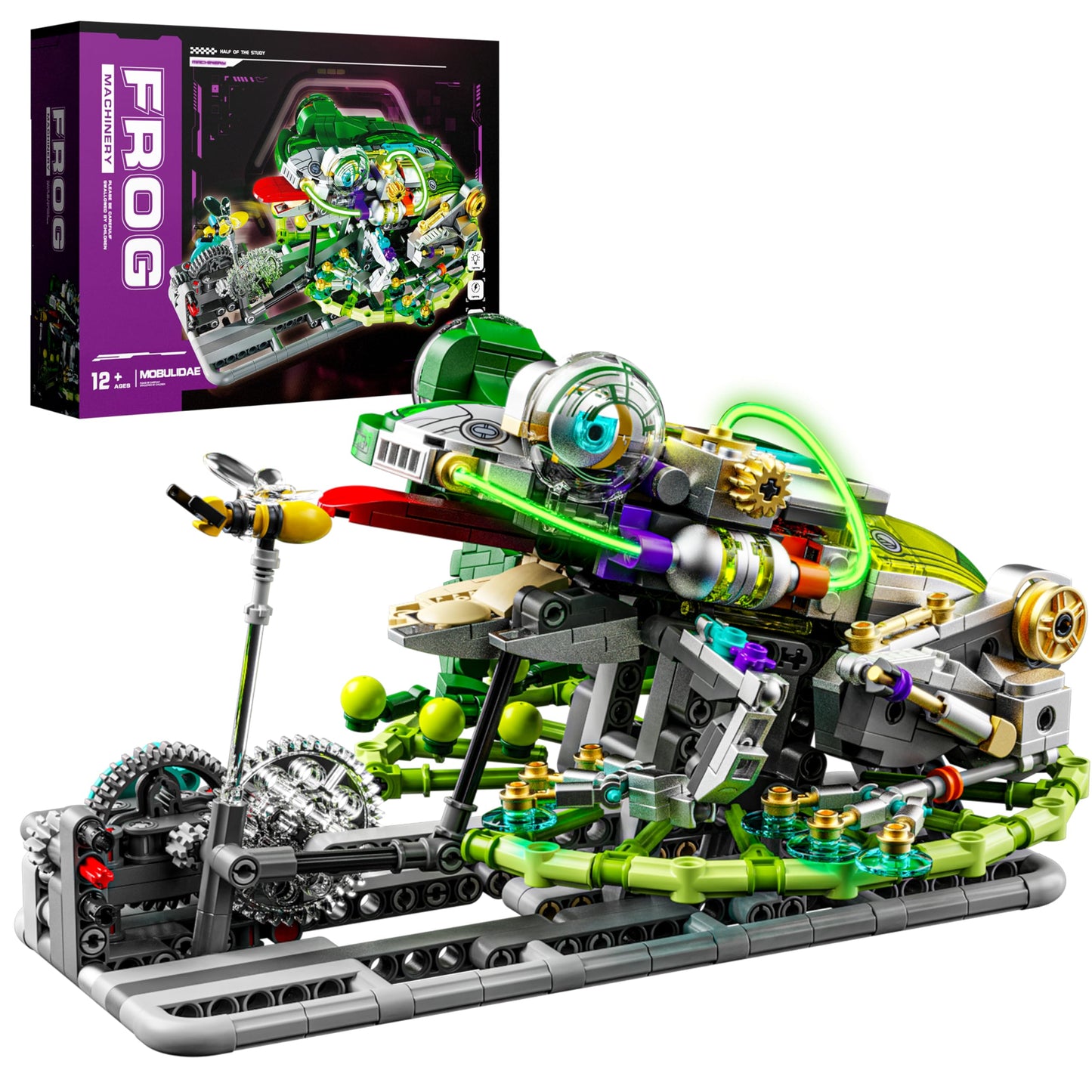 DAFDAG Mechanical Frog Animal Series Toy Building Set  mature-themed Home or Office Decoration  STEM Building Gift for mature-themeds and Ages 14+ (898PCS)