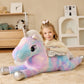 EARTHSOUND Giant Unicorn Plush Toy, 43" Jumbo Soft Multicolored Stuffed Animal, Cute Fluffy Gift for Kids