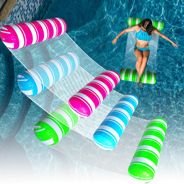 3 Pack Inflatable Pool Floats Adult Size Water Hammock,Pool Floaties Toys,4-In-1 Multi-Purpose Floats For Swimming Pool,Pool Raf