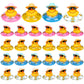 Marsui 48 Pcs Mini Rubber Ducks Summer Beach Funny Rubber Ducky Bathtub Shower Ducks for Baby Shower Swimming Pool Toys