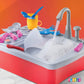Play22 17 Pc Kids Play Sink with Running Water - Kitchen Sink Toy - Toddler Sink Toy with Real Faucet & Drain, Dishes, Utensils