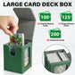 Jaffzora Deck Box For Mtg Commander, Magnetic Card Display Case, Tcg Card Storage Box, Holds 100 Double-Sleeved Cards, Green&Gra