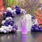 Nisocy 124Pcs Purple Balloons Garland Arch Kit, 18In 12In 10In 5In Different Size Macaron Matte Dark Purple Metallic Purple Ball