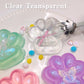 2.76 Inch 4Pcs Squishy Toys Cat Paw Handmade Squeeze, Vibrant Glitter Transparent Cat Paws, Cute Soft Squishys For Stress Relief