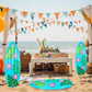 Foilswirl 2 Pcs 3 Ft Luau Inflatable Surfboard For Beach Inflatable Surf Board Luau Decoration Tropical Pool Surfboard Float For