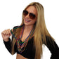 Dondor Enterprises Festive Metallic Beaded Necklaces (30 Pack, MULTICOLORED)