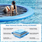 Danrelax 8 Double-Ring Inflatable Dock  Sunchill Float Ring  Hck Tanning Pool with 4in Woven Fabric  Manual Pump for 1-2 Min Quick Inflate/Deflate  Fits 7-8  Ideal for Lakes  Pools  Oceans