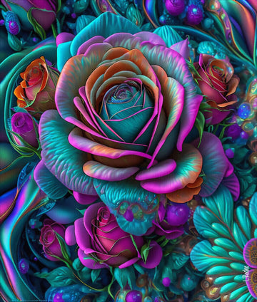 Ingooood Jigsaw Puzzle 1000 Pieces - Fantasy Series - Roses Puzzle Entertainment Toys for mature-themed Puzzles for Home Decoration  Family Puzzle Perfect for Game Nights (January Rose)