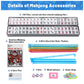 Kyerlish American Mahjong Tile Set with Blue Printed Carrying Bag  166 enhanced Tiles  4 All-in-One Color Racks/Pushers  Mah Jongg Sets  Mahjong Game Set for Travel  Christmas  Birthday Gifts